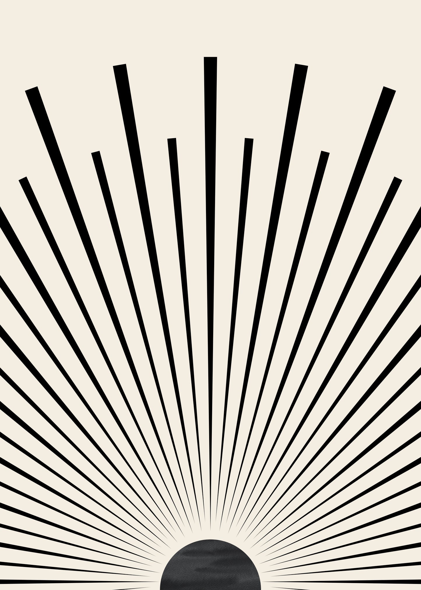 Poster Mid Century Moderne Wandkunst Dekoration I Boho Stil I Orange I Schwarze Sonnenstrahlen I Kunstdruck I Deko Print ohne Rahmen-5