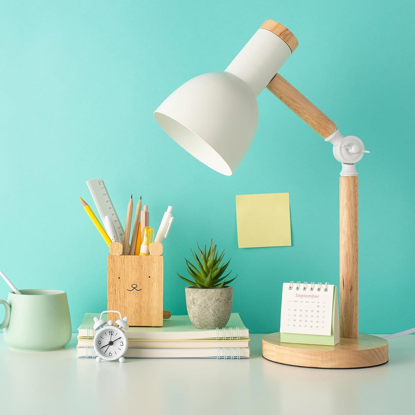 Adjustable Wooden Table Lamp – Perfect for Cozy Spaces & Kids’ Bedrooms | E27 Socket