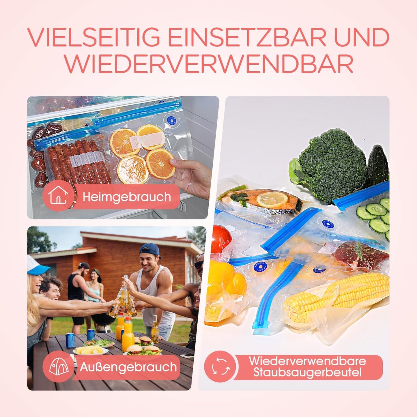 VOYOR Portable Handheld Vacuum Sealer – Rechargeable, Wireless & Automatic, Includes 5 Bags