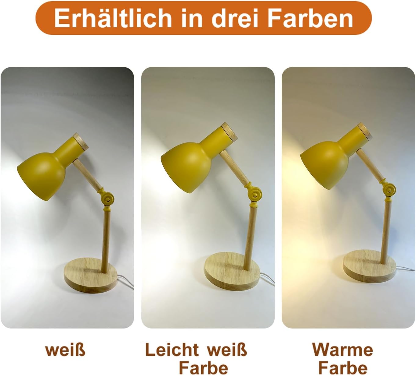 Adjustable Wooden Table Lamp – Perfect for Cozy Spaces & Kids’ Bedrooms | E27 Socket