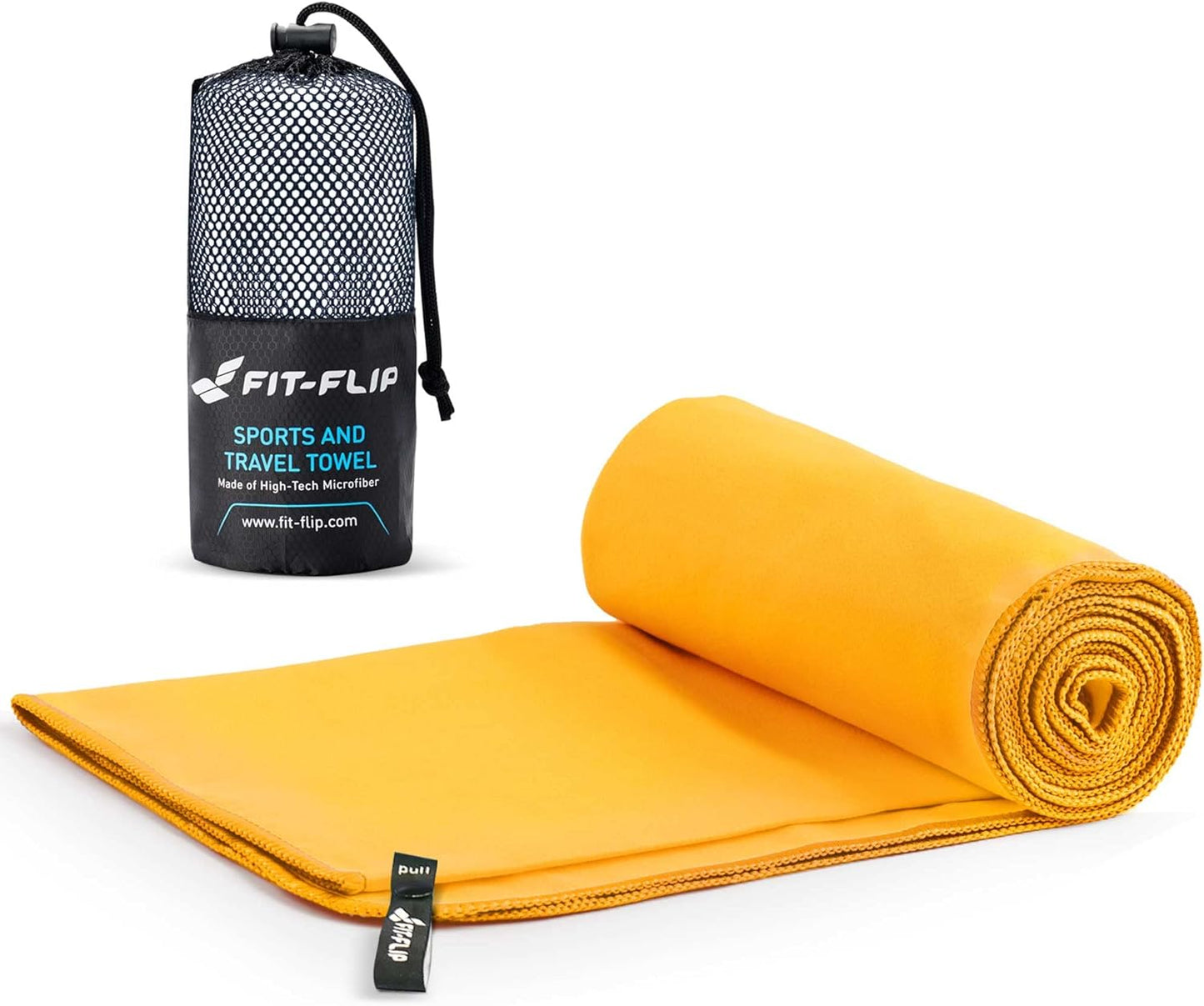 Fit-Flip Microfibre Towel, Compact, Ideal as a Sports Towel, Travel Towel, Beach Towel, Quick-Drying and Lightweight, Large Bath Towel, Sports, Fitness, Sauna