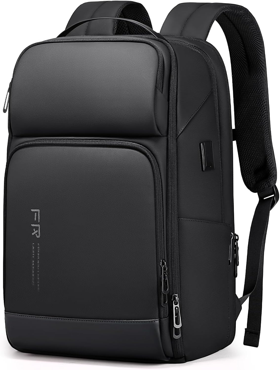 FENRUIEN Erweiterbarer Laptop Rucksack – Stilvoller Business-Rucksack mit 17-Zoll Laptopfach & USB-Ladeanschluss für Herren, Damen & Teenager