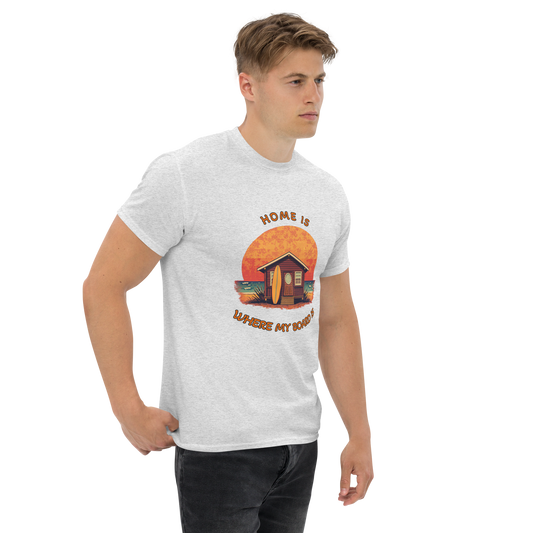 Unisex classic tee – “Home is where my board is”